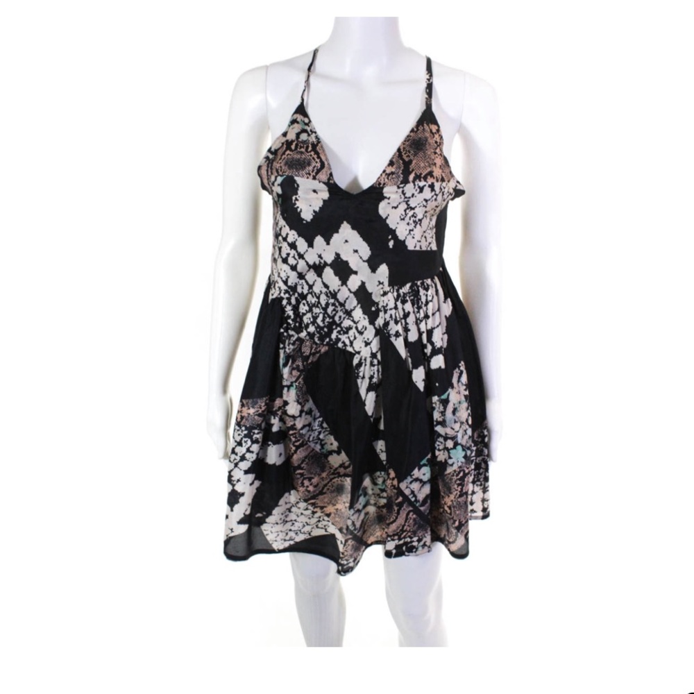 NWOT Acne Snakeskin Print Silk Dress, Sz 2 (34 EU)